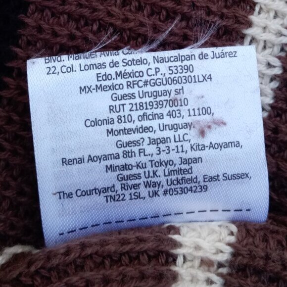 Guess men's slouchy oversized brown sweater sz XL NEW - Picture 8 of 10